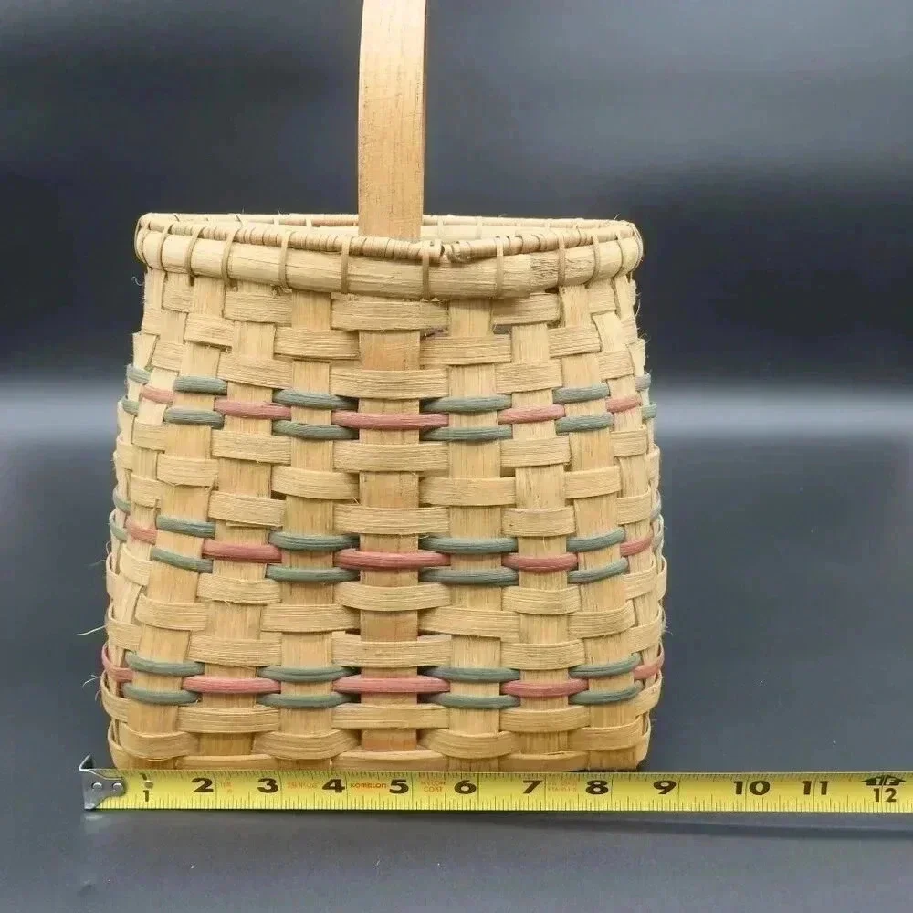 Vintage Woven Bucket Basket 12